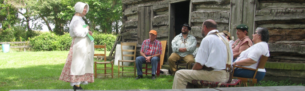 Millie presenting the William and Mary Jane Edwards Pryce family story.